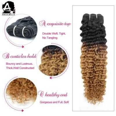Angelbella New Arrived Virgin Hair 1b#-8# Deep Curly Hair Weft Bundles