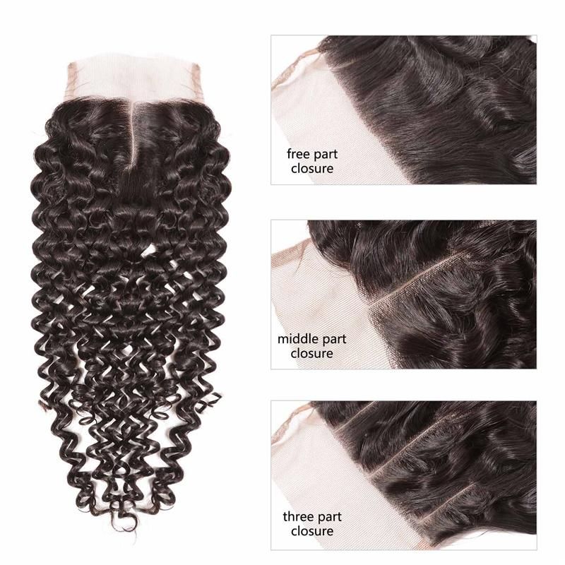 Free Sample Cuticle Aligned Raw Virgin Hair Bundles with Closure