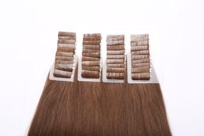 Tape Hair for Woman Extensions Human Hair Machine-Made Remy Double Sided Adhesive Tape Extensions Hair 20/40PCS Tape Ons