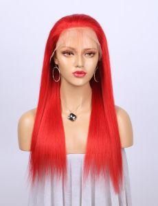 Europe Girl Wig Red Lace Front Wig Human Hair Brazilian Lace Wig