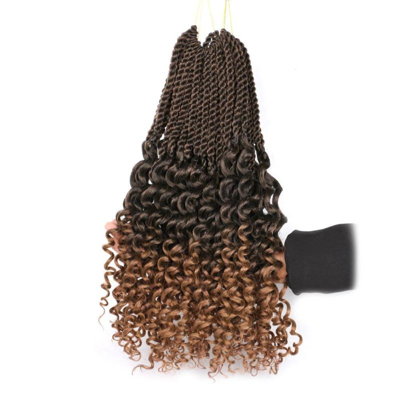 Senegalese Twist Hair Curly Ends Crochet Braid Chinese Dreadlocks Hair Extensions