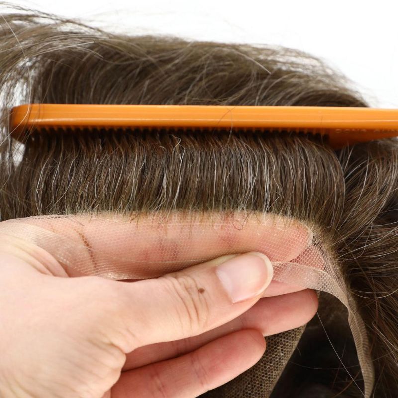 Instant Delivery Human Hair Stock Toupee Lace Front Wig for Men