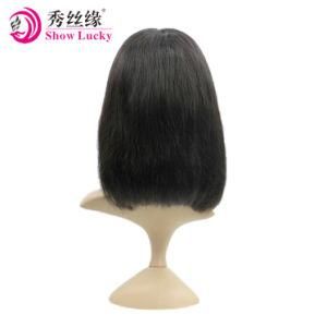 Fashionable Style Swiss Lace Bob Wig Virgin Indian Human Hair Short Straight Bob Hair Extension