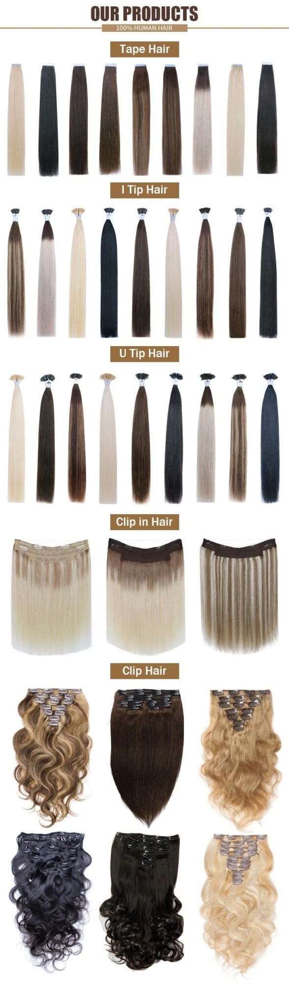 Tape in Extensions Brazilian Straight Human Hair Bundles 4/27 Color Remy Human Hair Extensions