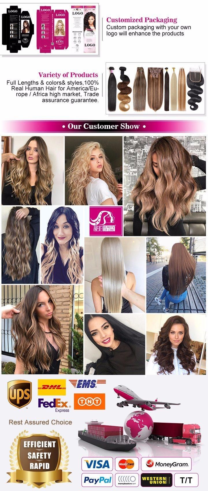 613# Blonde Color 100% Human Hair Clip in Hair Extensions