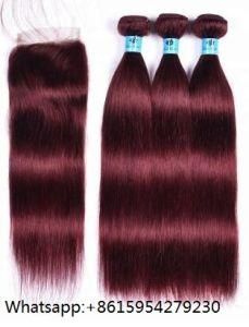 Human Hair 10A Hair Extension 99j Color Double Drown