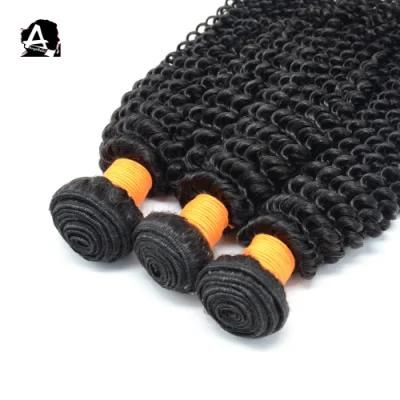 Angelbella New Styles Human Hair Weaving 1b# Kinky Curl Remy Virgin Hair Bundles for Party