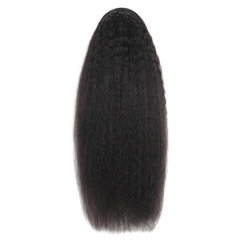 Hair Brazilian Afro Kinky Straight Ponytail Remy Wrap Around Drawstring Ponytail Human Hair Ponytail Extensions Clip Ins Remy