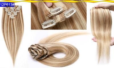 8PCS Clips in Hair Hairpieces Straight Hair Extensions Hair Bundles
