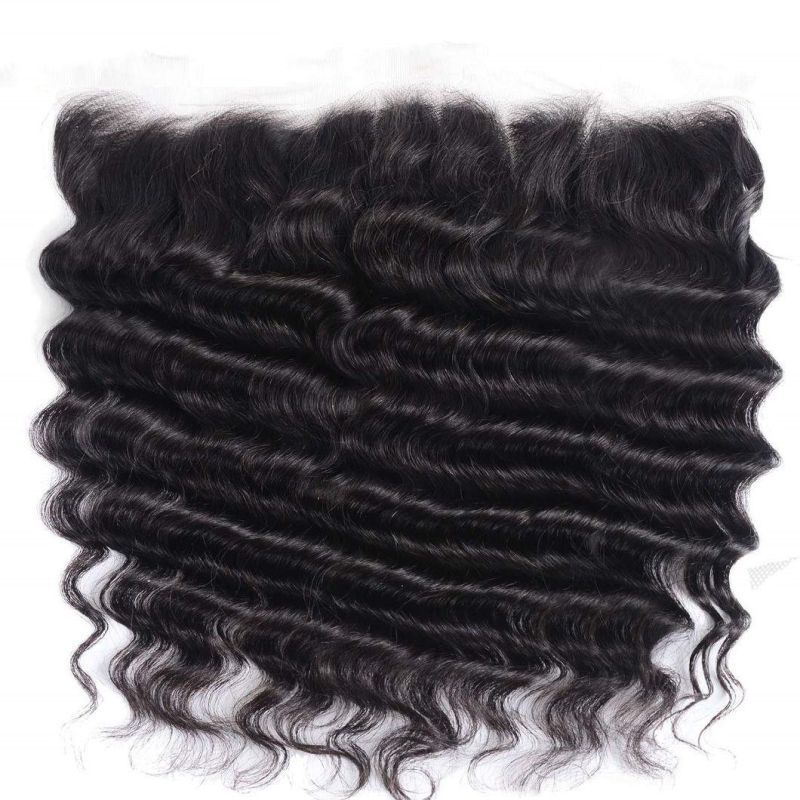 20inch Brazilian Loose Deep Wave 13X4 Lace Frontal, 100% Unprocessed Human Virgin Hair Loose Deep Curly Natural Color
