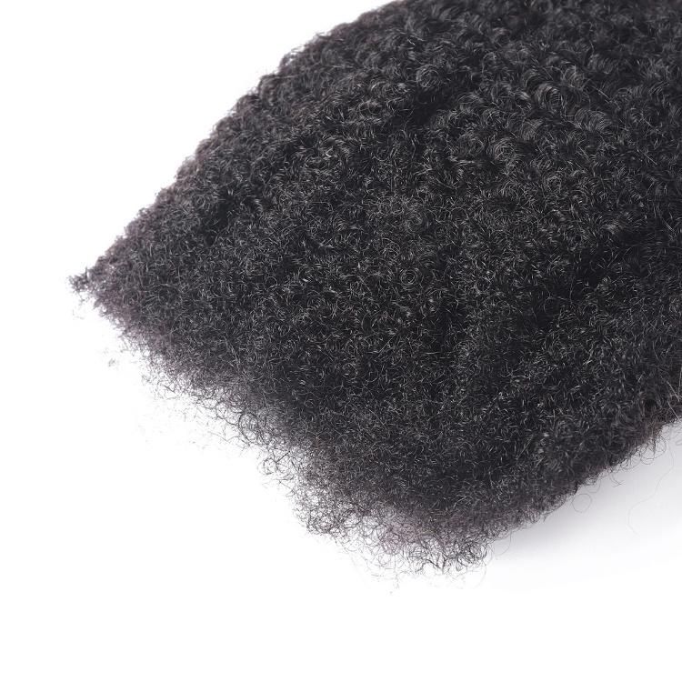 Non Remy Afro Curly Human Hair Bundles Brazilian Hair Weaves Wholesale