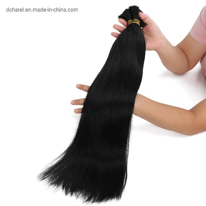 Raw India Straight Hair Material Bulk Wholesaler Price Human Bulk Hair Extension