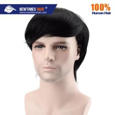 Clear PU All Over Custom Made Men&prime;s Wig Human Hair