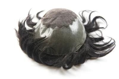 High Quality Toupee for Man Brazilian Indian Human Hair Toupee Men Full Lace Wigs