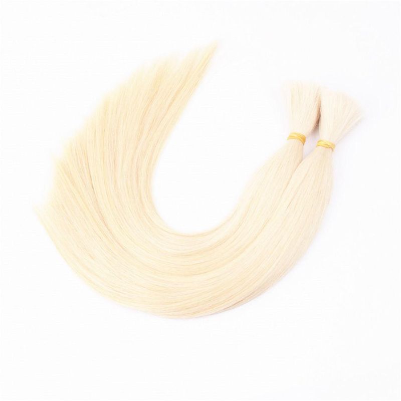 Top Quality Full Cuticle Russian Slavic Blond Human Hair Bulk Braiding Hai