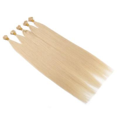 Pre Bonded Flat Tip Hair Extensions 14&quot; 18&quot; Machine Remy Hair Straight Capsules Keratin Fusion Hair Blonde