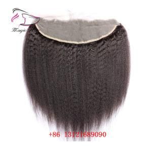 Brazilian Kinky Straight Hair Ear to Ear Remy Human Hair 13*4 Lace Frontal