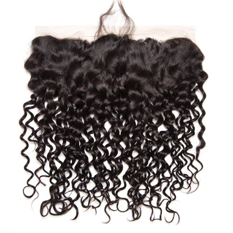 Brazilian Water Wave Frontal 13X4 Ear to Ear Lace Frontal Closure with Baby Hair 100% Human Hair Closure Remy Hair