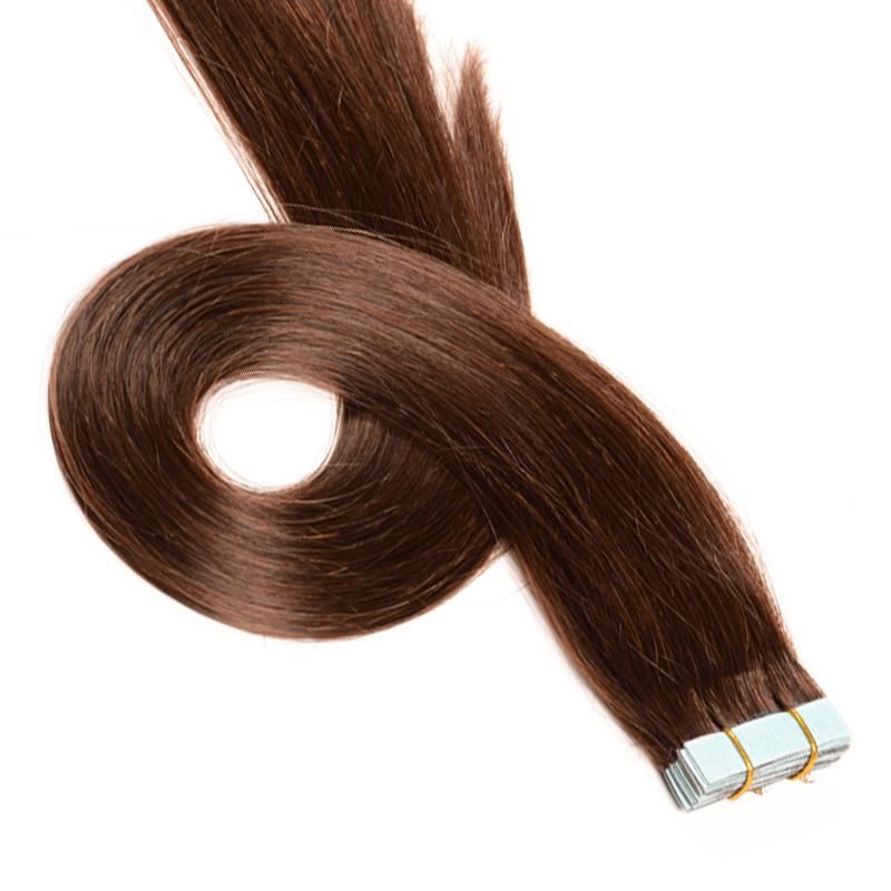 PU Skin Weft Hair Extension 12-30inch Indian Tape in Human Hair Extension 20PCS/Set Remy Silky Straight PU Tape Hair Extension