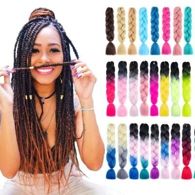 Kbeth Synthetic Cheap Price Braid Hair Extension Custom Color and Length Good Quality Fashion Hair Weave Ready to Ship