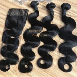 Wholesale Highest Quality Natural Color Brazilian/Indian Virgin/Remy Human Hair in Body Wave with Factory Price
