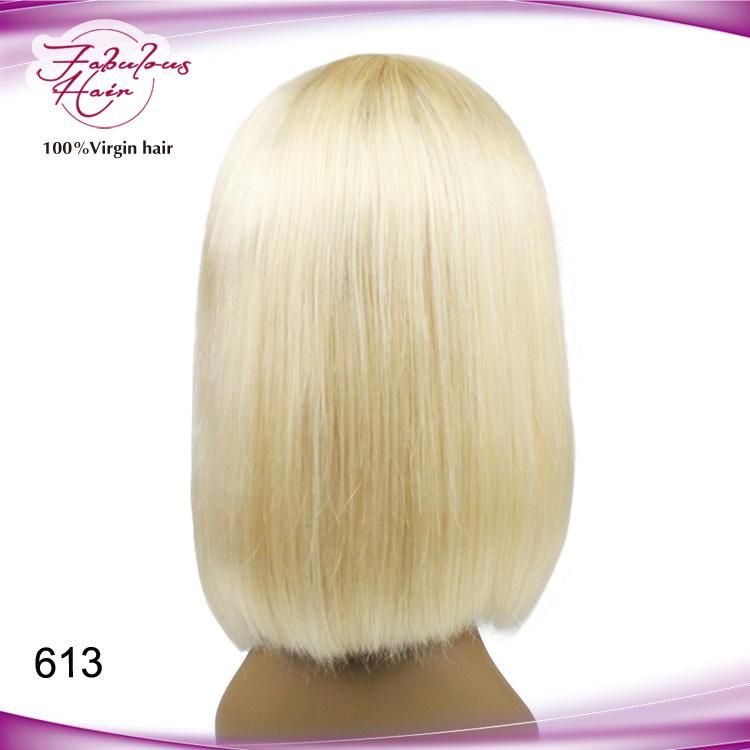 Most Popular Virgin Malaysian Hair Products Bob Wigs 613 Color