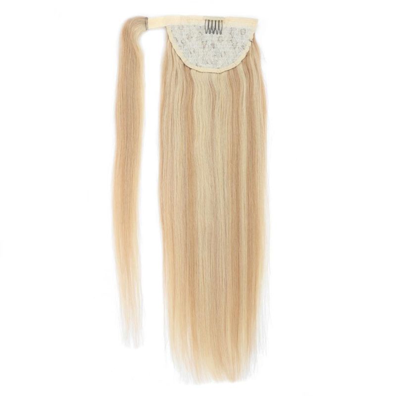 100% Unprocessed No Sheeding Clip in Human Hair Ponytail