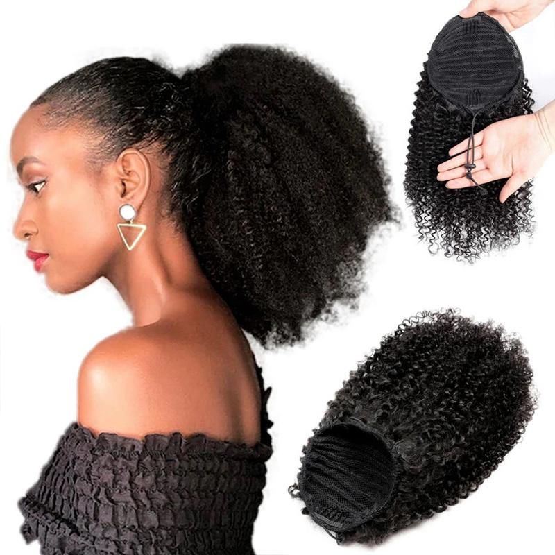 Kbeth Afro Kinky Curly Hair Extension for Black Girls Sexy Gift 2021 Fashion Cool 22 Inch Remy Custom Accept Women′s Afro Kinky Extension Good Quality