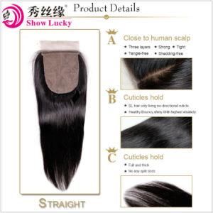 Remy Silk Straight Mongolian Hair Middle/Three Parting 4*4 Silk Base Swiss Lace Top Closure