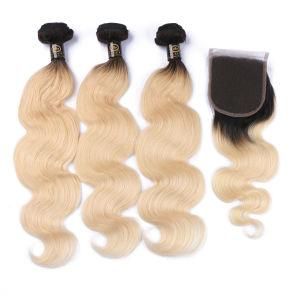 High Quality Human Brazilian Hair of Blond Color Body Wave Hair Bundle