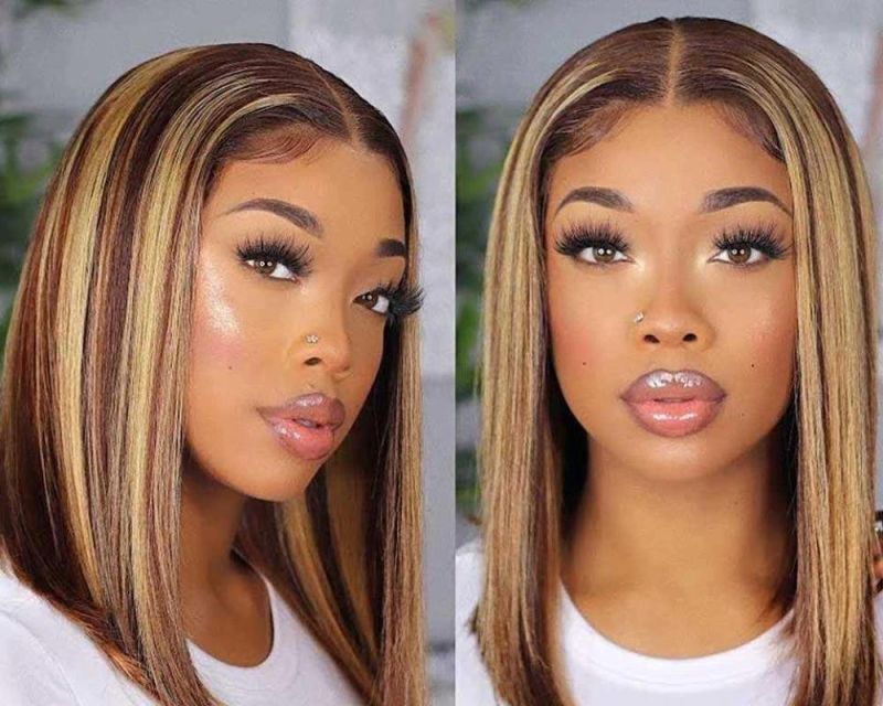 Short Straight Bob Human Hair Wigs 99j Bob Lace Front Wig