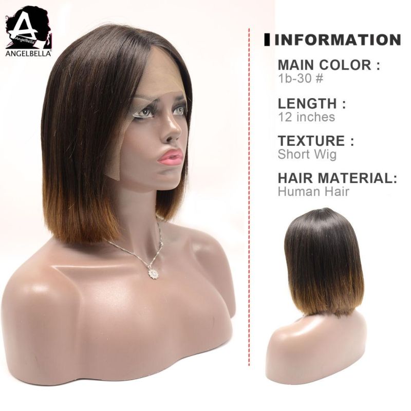 Angelbella High Quality Silky Straight Frontal Wig Virgin Human Hair Wig for Sales