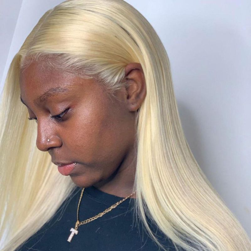 Blonde Straight Wig 150% Lace Front Human Hair Wigs for Women Brazilian Remy Hair Pre Plucked Lace Wig with Baby Hair 26 Inch