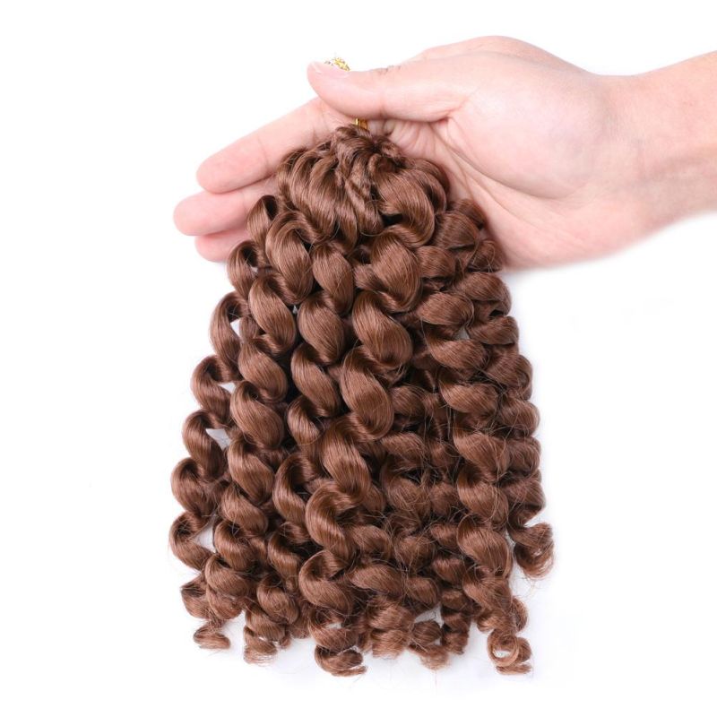 High Temperature Fiber Crochet Braiding Hair Synthetic Wand Curl Hair Extension