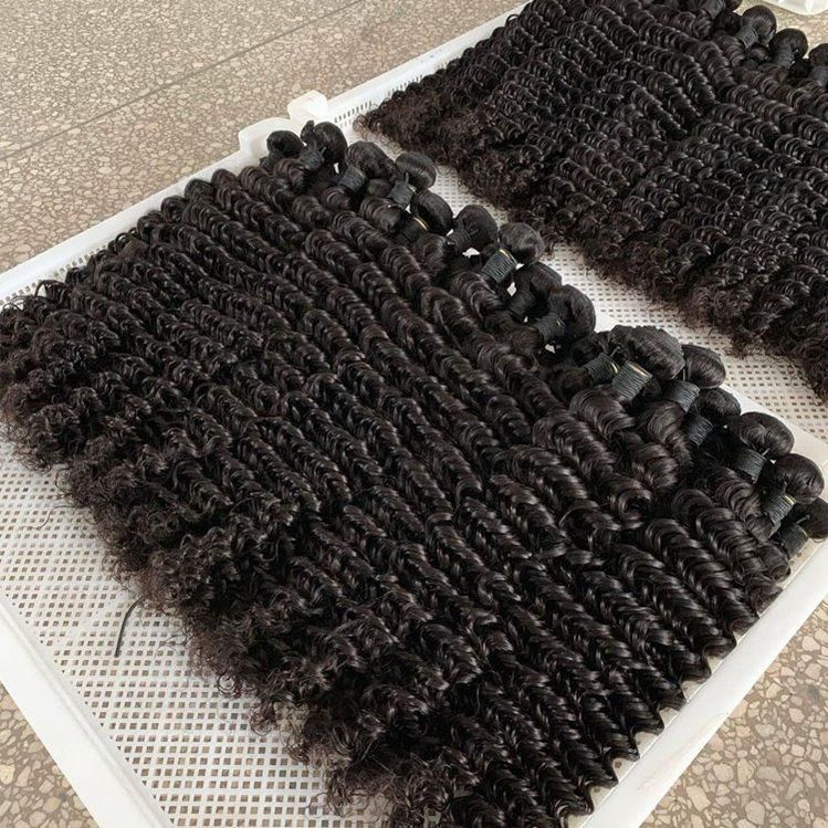 12A Grade High Quality Double Drawn Raw Virgin Cuticle Aligned Human Hair Bundles, Human Hair Extension Vendors