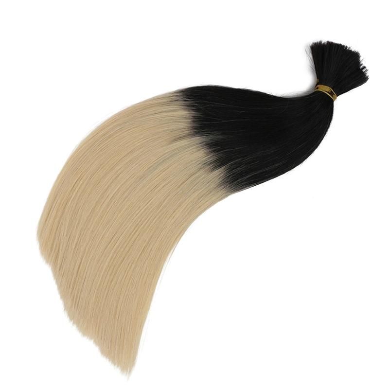 Cuticle Aligned Raw Virgin Straight Ombre 1b 613 Blonde Human Hair Bulks