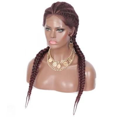 Hotselling 30 Inch 180% Density Full Lace Wigs with Baby Hair Synthetic Hair Wigs Braid Wig