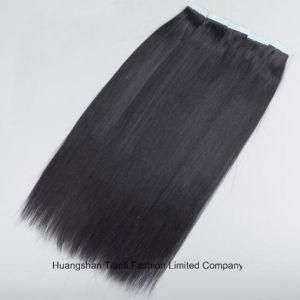 24&quot; Black Color Drouble Drawn 3.0g/Piece Tape Hair Extension