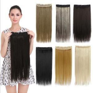Fashion Natural a Chip Five Card Receiver Long Straight Hair Extensions with Clip