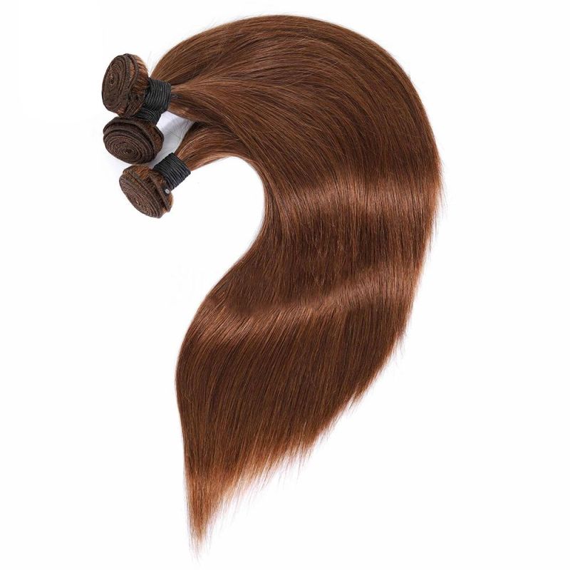 Factory Price Virgin Cuticle Aligned Hair Extension Straight Brown Remy Human Hair