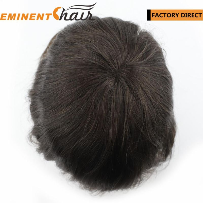 Factory Direct Human Hair Natural Effect Men′s Hair Toupee