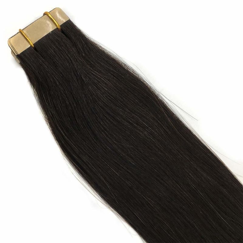 22 Inch Tape in Hair Extensions Human Hair Natural Black Tape in Hair Extensions 20PCS 50g Remy Human Hair Extensions for Women