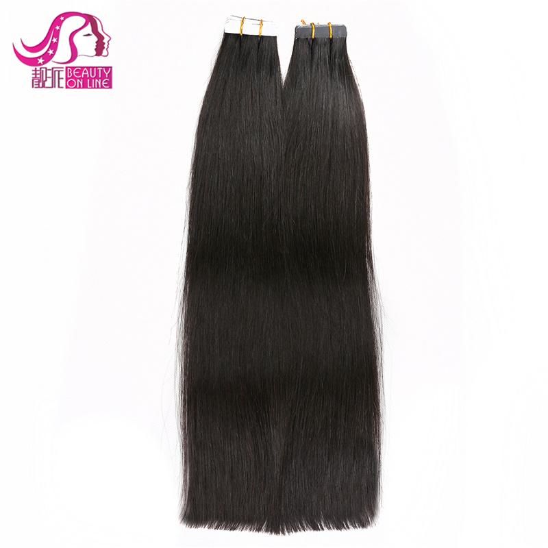 No Shedding Brazilian Tape Hair Extensions Kinky Straight Double Tape Hair Extensions