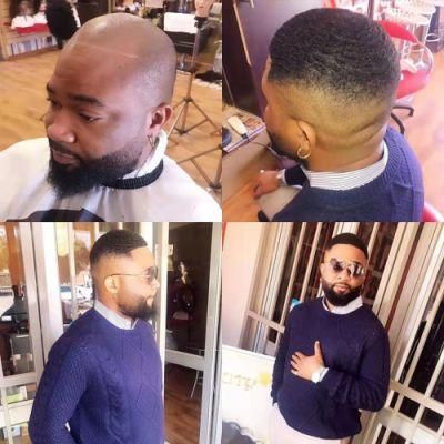 Kbeth Bald Men&prime; S Toupee 100% Density Short Afro Custom Accept Wholesale Price Toupee Baldness Men From China Factory Overnight Shipping