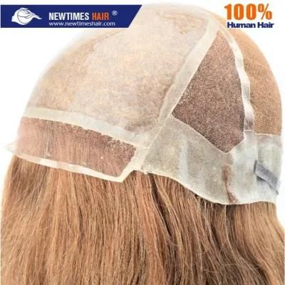 Custom Ladies Elasticated Anti-Slip Silicon Top and Lace Human Hair Wig
