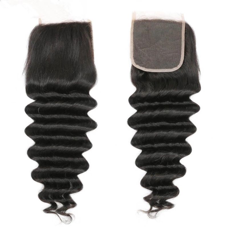 Cheap 100% Virgin Human Hair Italy Curly 3 Bundles with Lace Closure