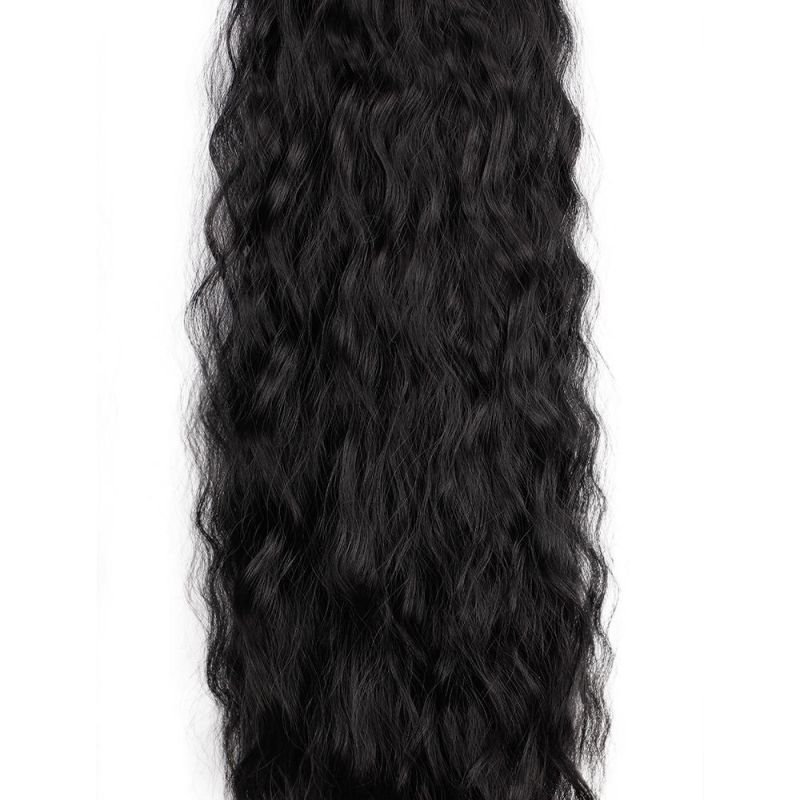 Curly Ponytail Natural Wrap on Hairgrips Hair Clips Extensions Heat Resistant Synthetic Fiber