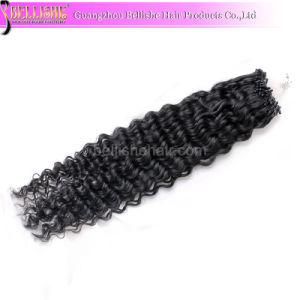High Quality Remy Deep Wave Black #1 Long Micro Ring Hair