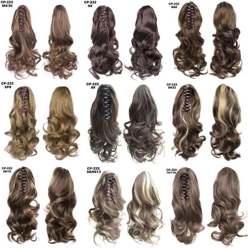 Natural Wave Claw Clip in Ponytail Hairpiece Muti Color