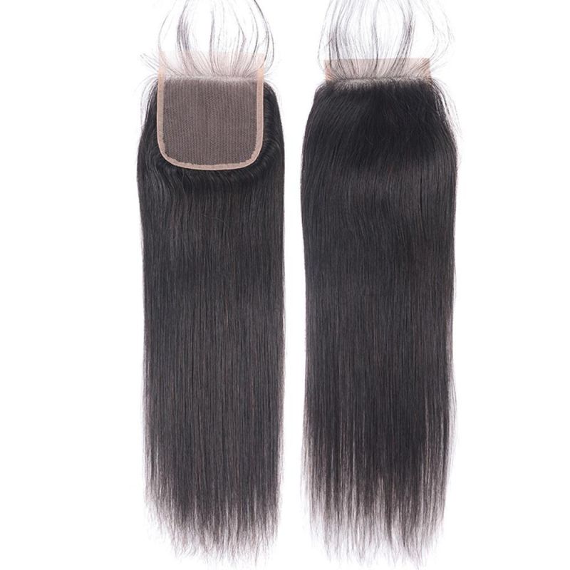 Kbeth Straight Women Toupees Custom Accept Remy Virgin 4X4 4*4 Human Hair Middle Part Lace Frontal Remy Women′ S Closure in Stock